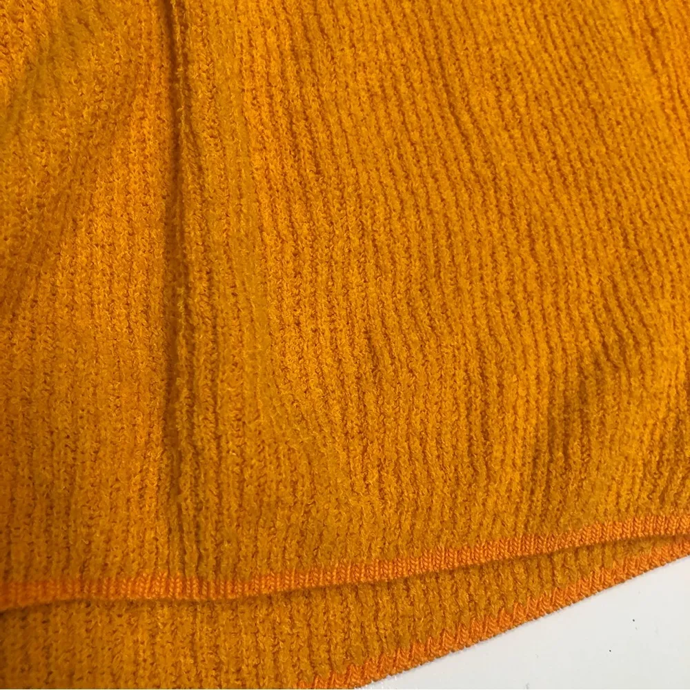 Rag & Bone Soleil Ribbed Knit Skirt Orange Yellow Bright Marigold Tangerine sz L - Image 8