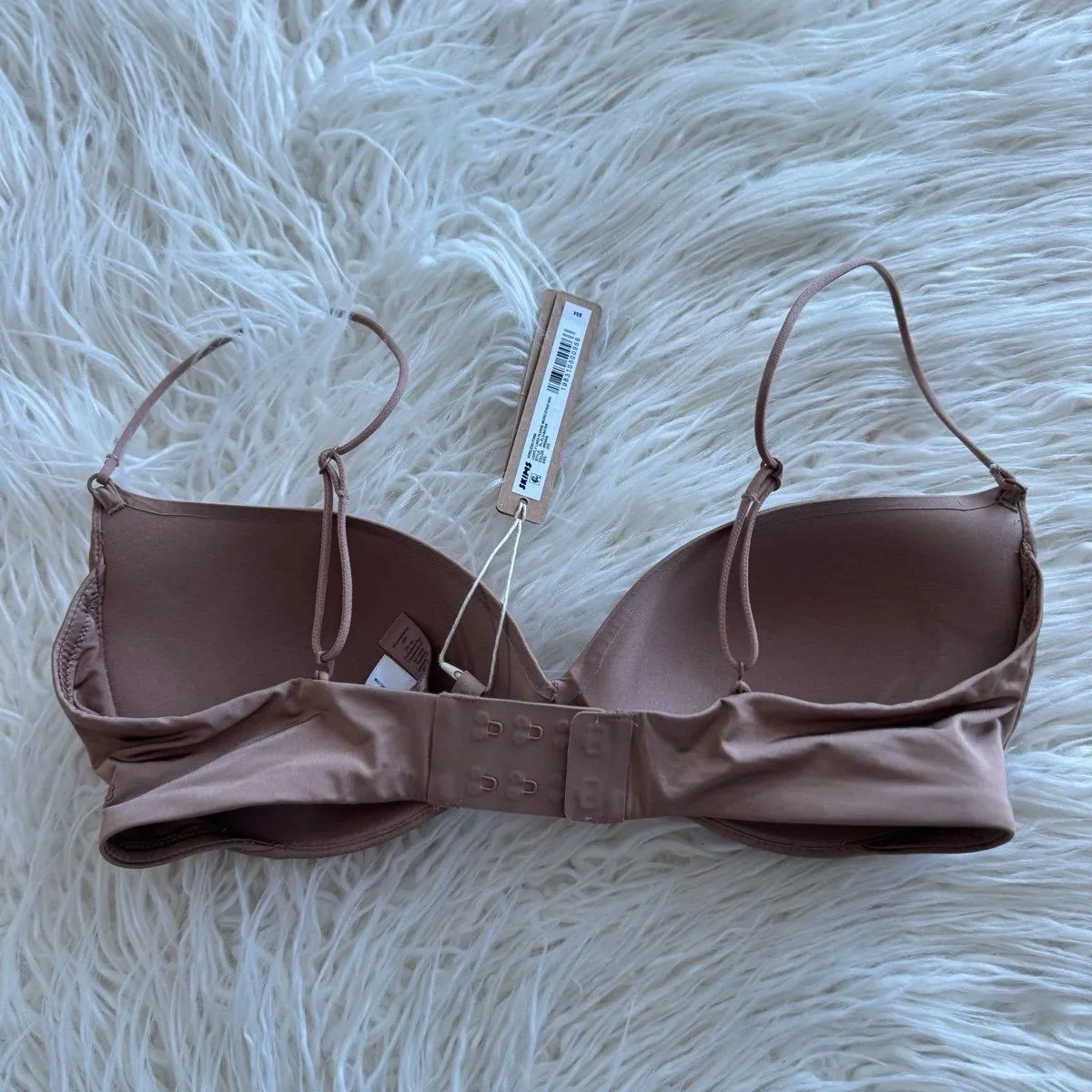 Skims Wireless Form Micro Strap Plunge Bra Sienna Size 32C - Image 4