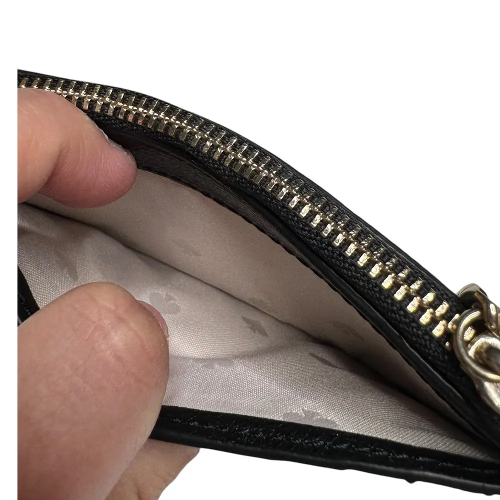 Kate Spade Darcy Card L-Zip Wallet Black Gold New Minimalist - Image 4