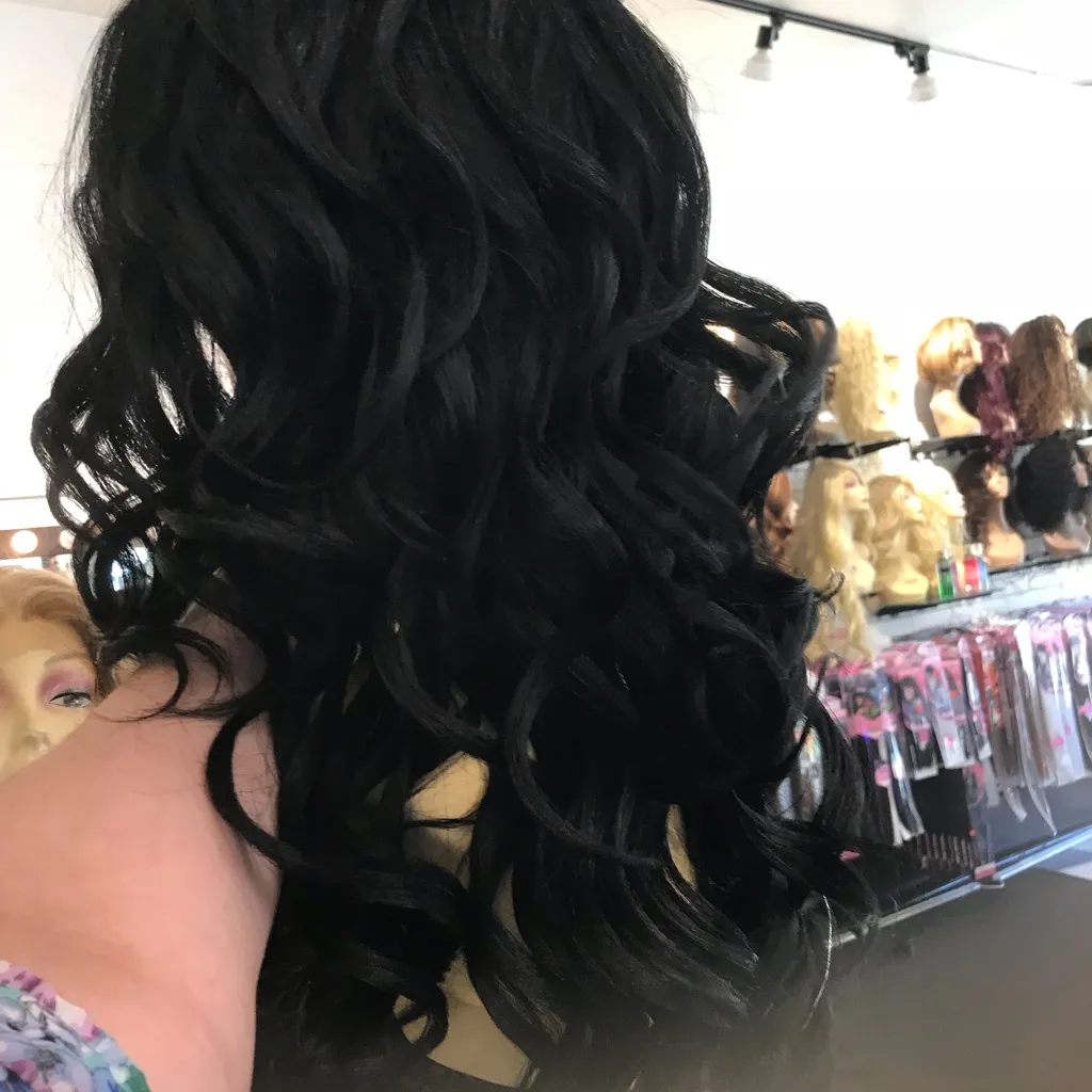 Deep Wave Swisslace Lacefront Wig Black 2020 Wig - Image 4