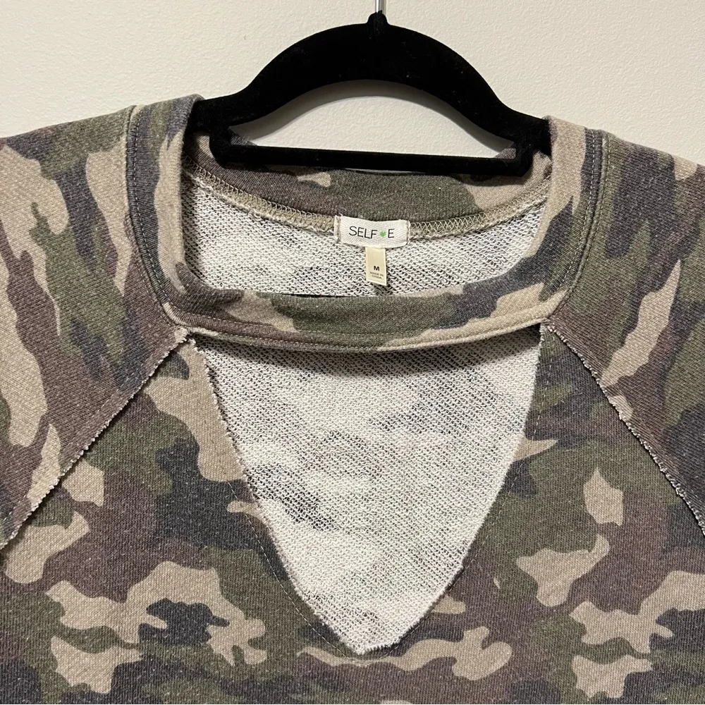 Self Love Camouflage Long Sleeve Crewneck Top M Size M - Image 3
