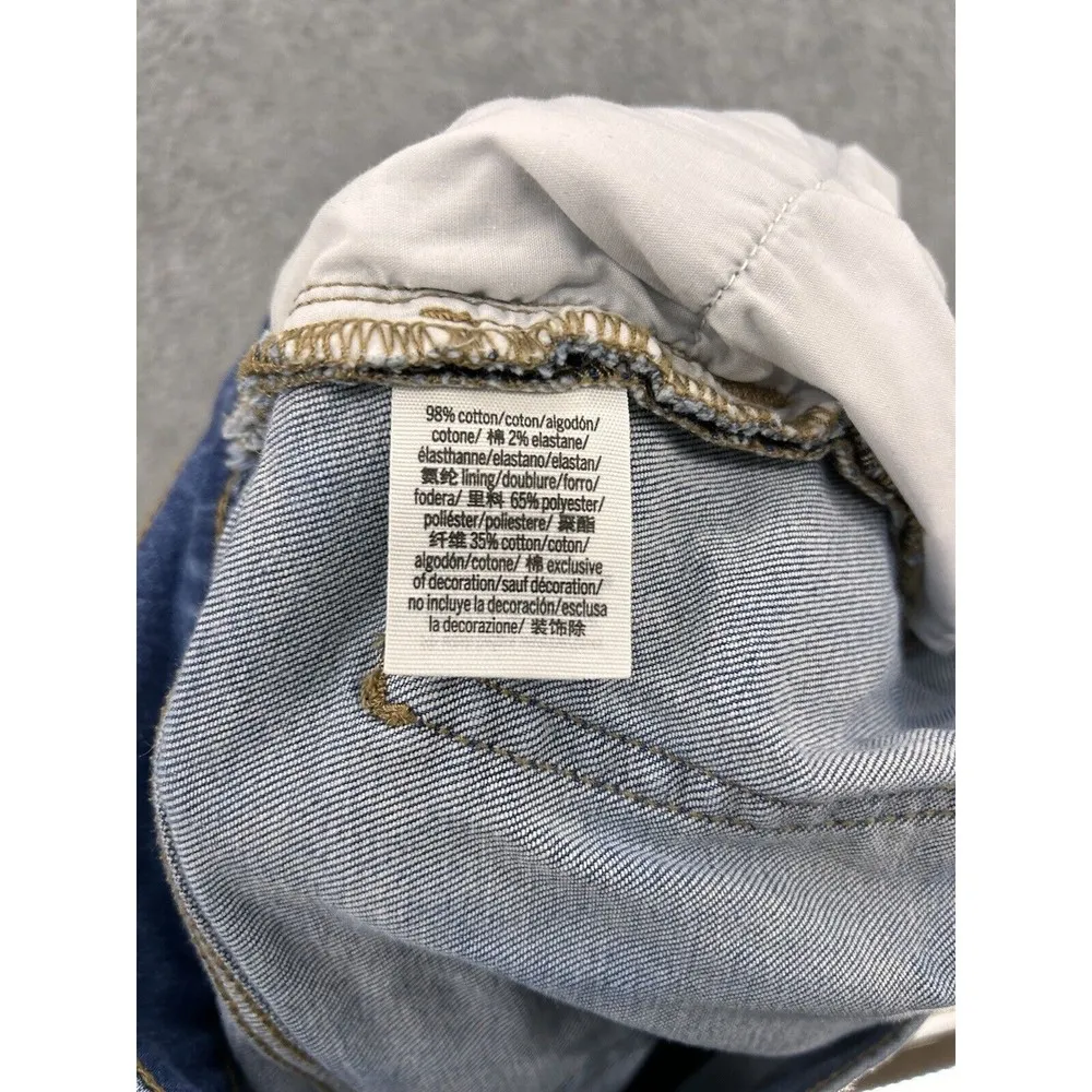 PINK Victoria's Secret Women's Blue Denim Shorts Shorties 6 Cotton Distressed - Image 5