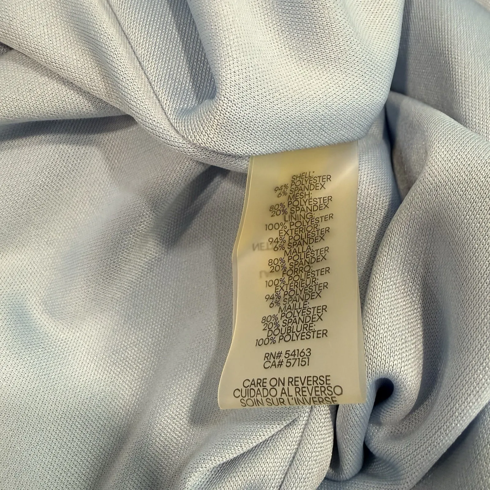 Calvin Klein Baby Blue Mesh Illusion Hem Fit Flare Stretch Sleeveless Dress 12 - Image 12