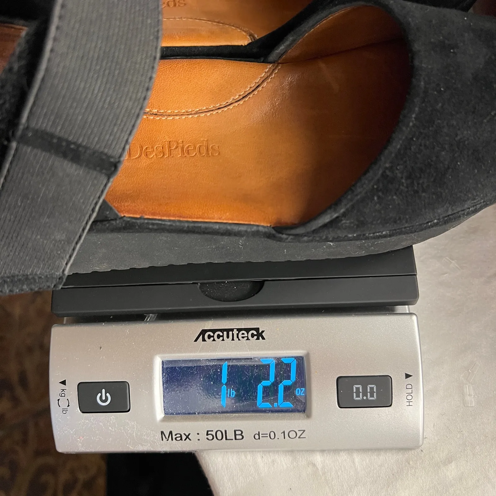 L’Amour des Pieds Amadour Peep Toe Mary Jane Platform Sandal Black Suede Size 8M - Image 11