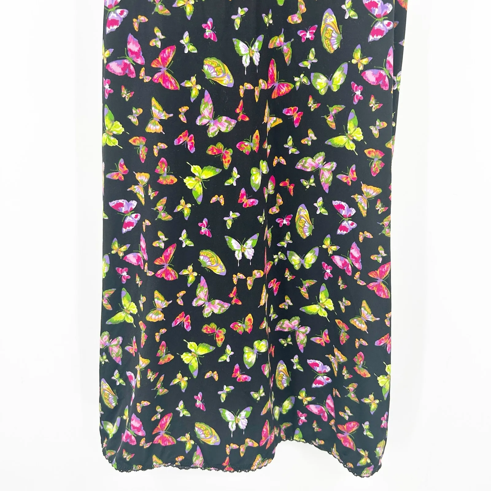 Betsey Johnson‎ Intimates Womens Y2K Coquette Butterfly Sheer Lace Slip Dress S - Image 3