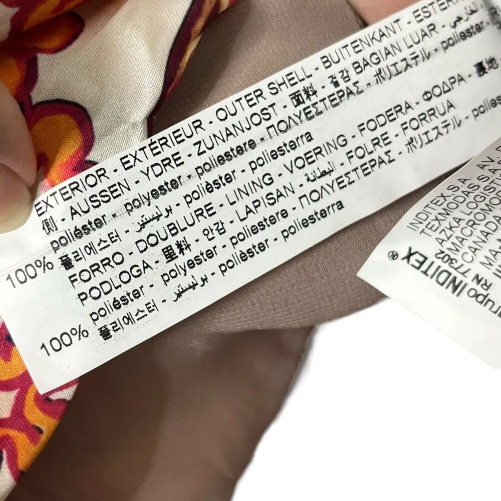 Zara Multicolored Wide Leg Strapless Jumpsuit Bloggers Favorite New Size XS - Image 13