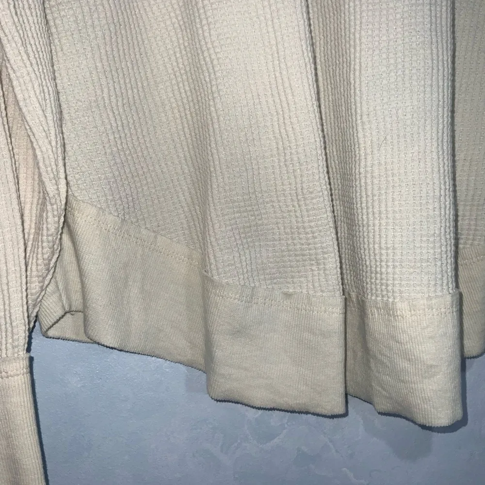 Wonderly Beige “Long John” Look Split Neck Long Sleeve Pullover Top L - Image 8