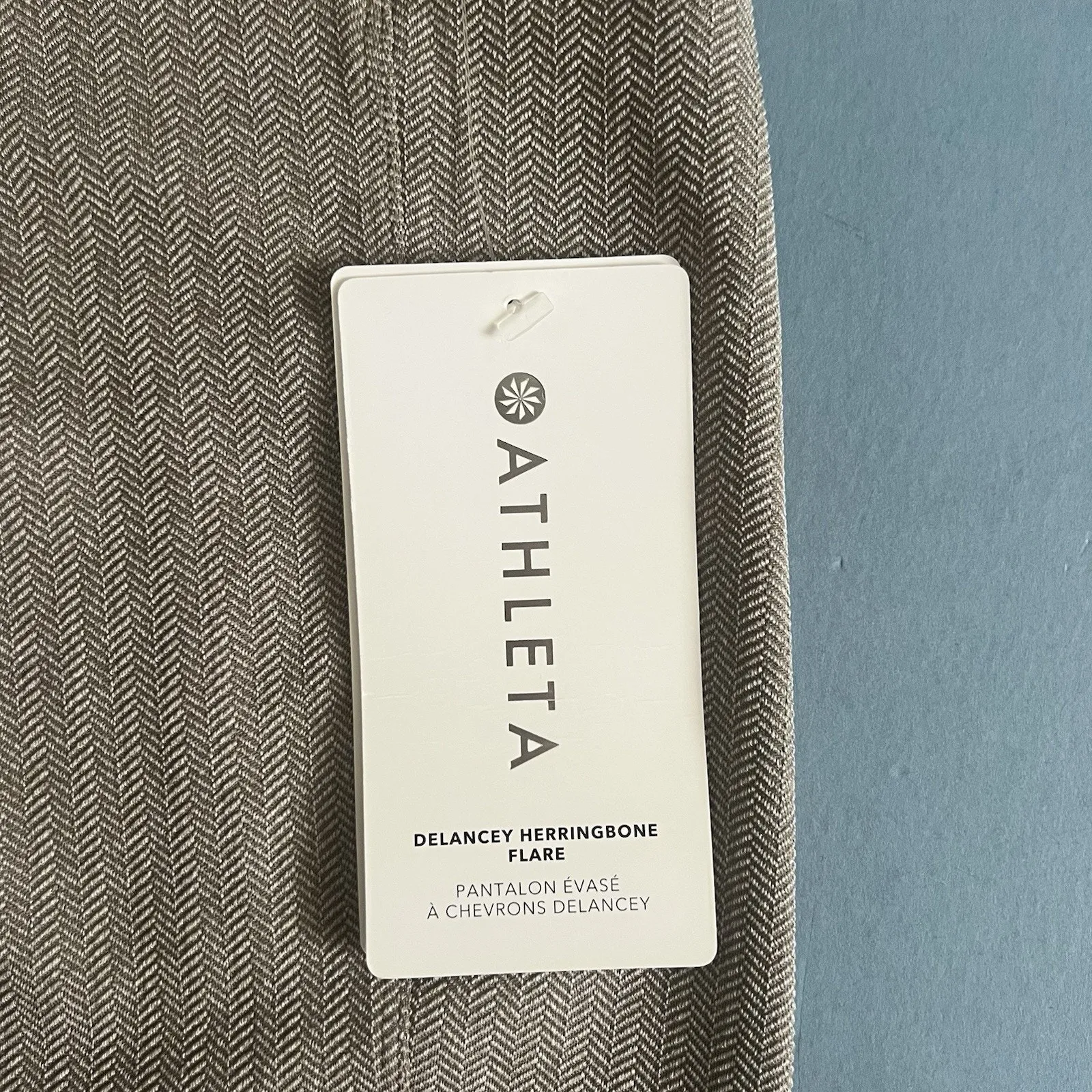 NWT Athleta Delancey Herringbone Bluff Grey High Rise Flare Legging Pants - Image 7