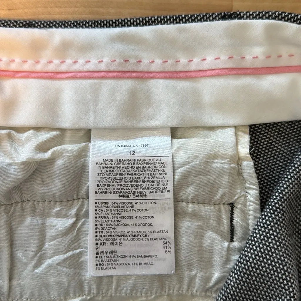 Banana Republic Mid-Rise Sloan Jacquard Print Woven Career Dress Pant Trouser, 1 - Image 9