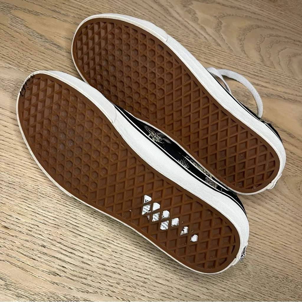 VANS Old Skool Desert Snake Black White Canvas Suede Sneakers Mens 7.5 Womens 9 - Image 9