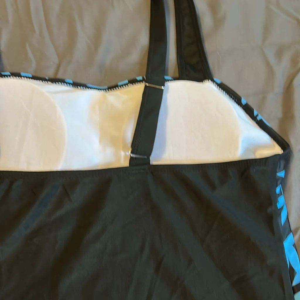 New SHEIN Black and Blue Leaf Pattern Bikini Set - Image 5