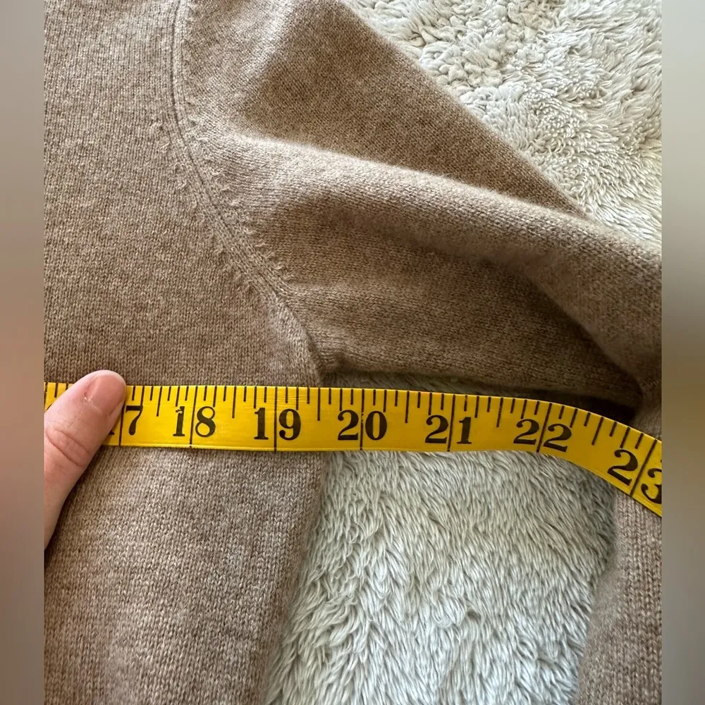 Apt. 9  100% cashmere turtle neck neutral sweater, size L, small hole, very soft - Image 9
