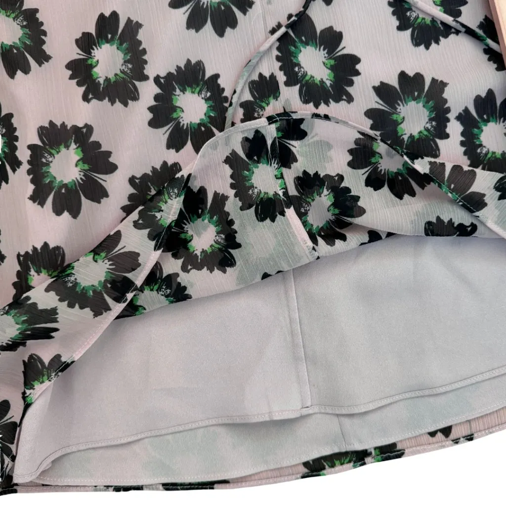 Ted Baker London Harlynn Split Sleeve Floral Top Neck Tie Sz 1 (US 4) NWT Pink - Image 8