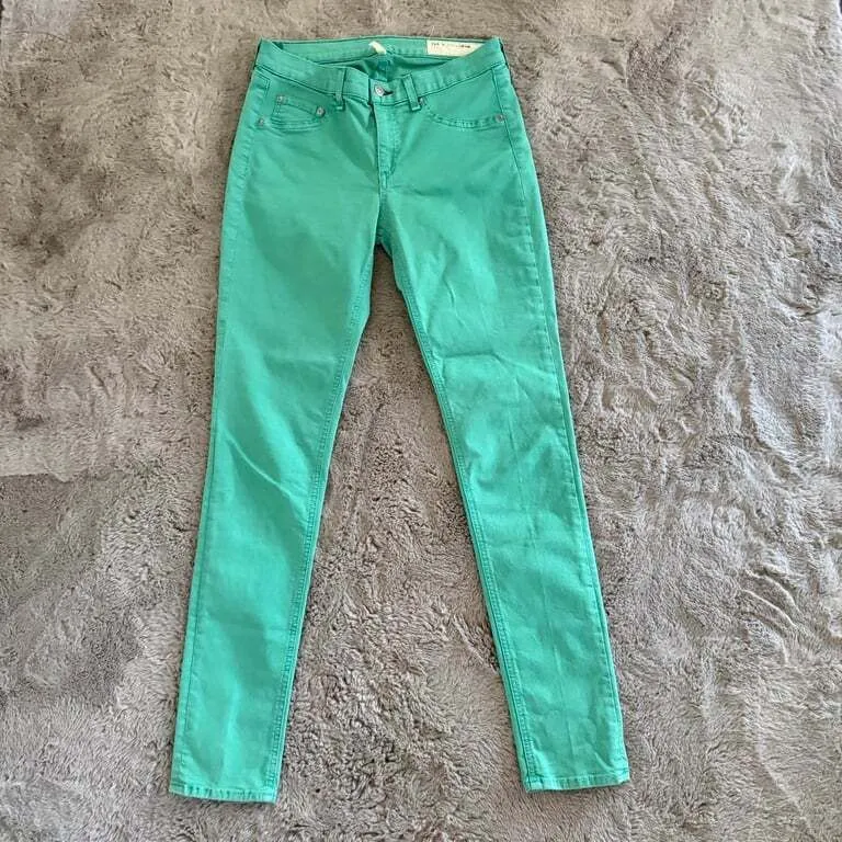 Rag & Bone Women's Turquoise Legging Jeans School City‎ Size 28 - Image 7