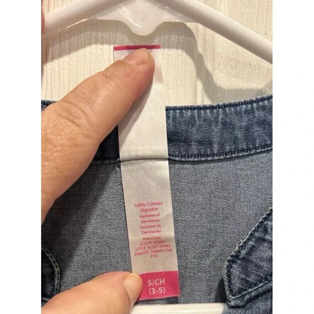 No‎ Boundaries Denim Cotton Dress Lightweight V-Neck Juniors Small 3/5 - Image 5