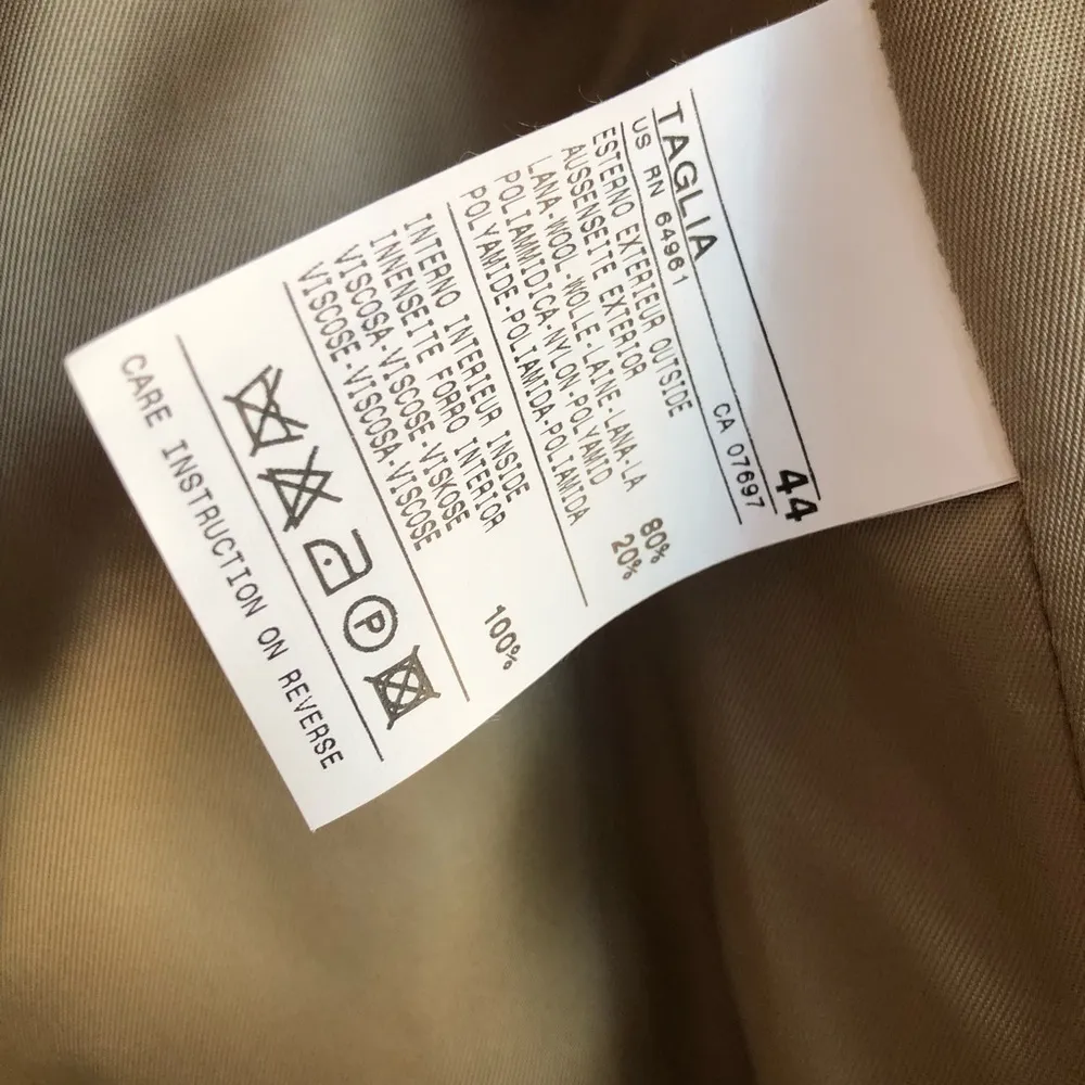 United Colors of Benetton wool blend camel color dress coat dress jacket - Image 8