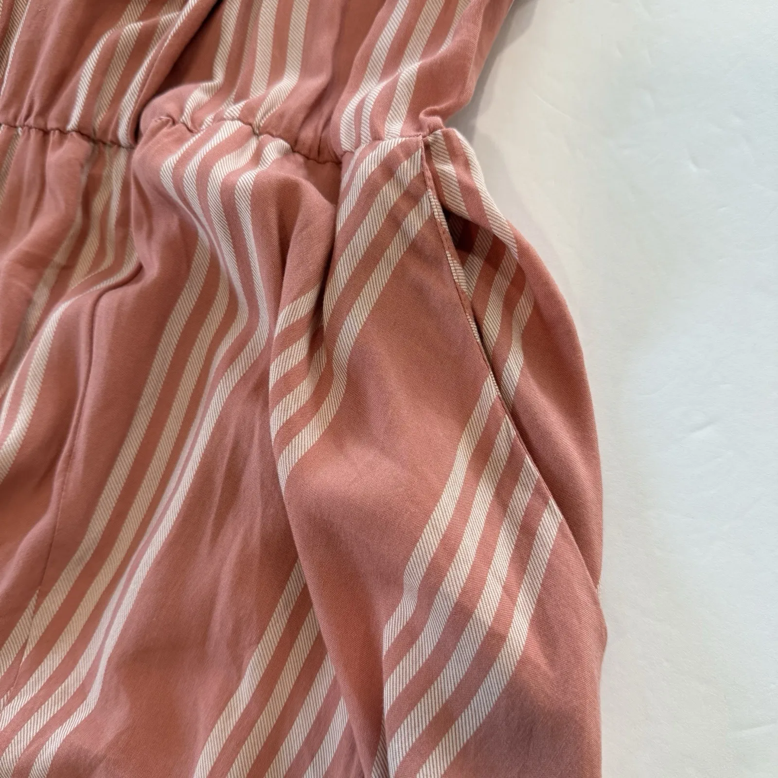 Torrid Peach Striped‎ A Line Sleeveless Challis Dress Size 3X Pockets - Image 7