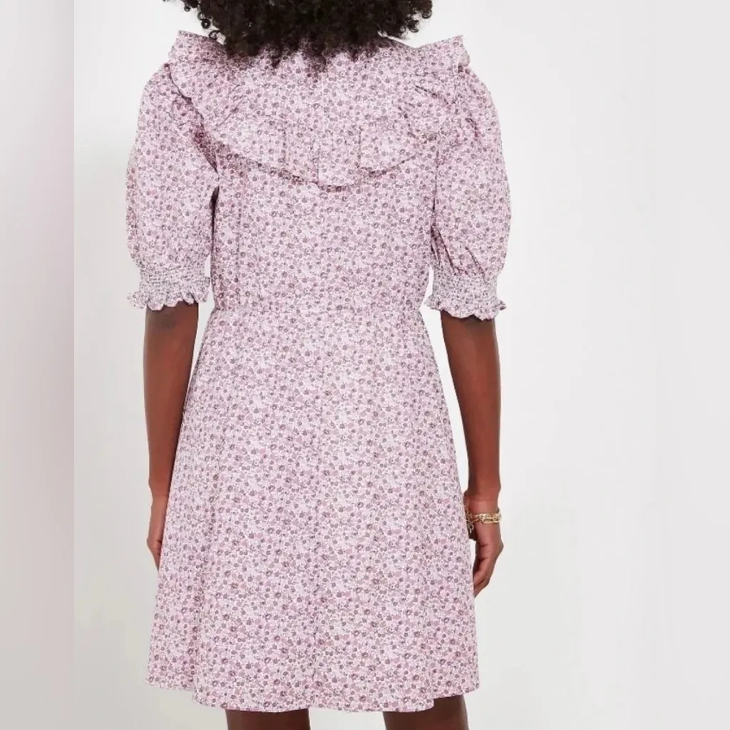 Tuckernuck Hyacinth House Purple Floral Periwinkle Mini Dress Size XS - Image 4