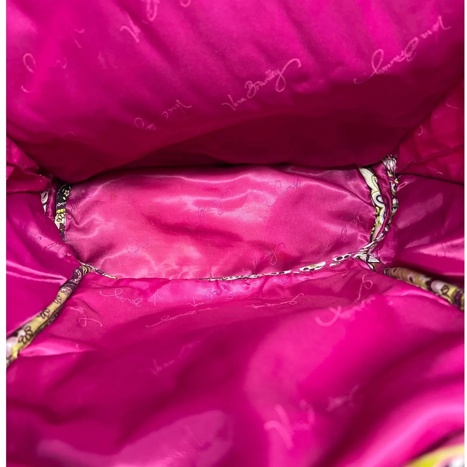 Vera Bradley Laptop Backpack Very Berry Paisley Pink Cotton NWOT - Image 7