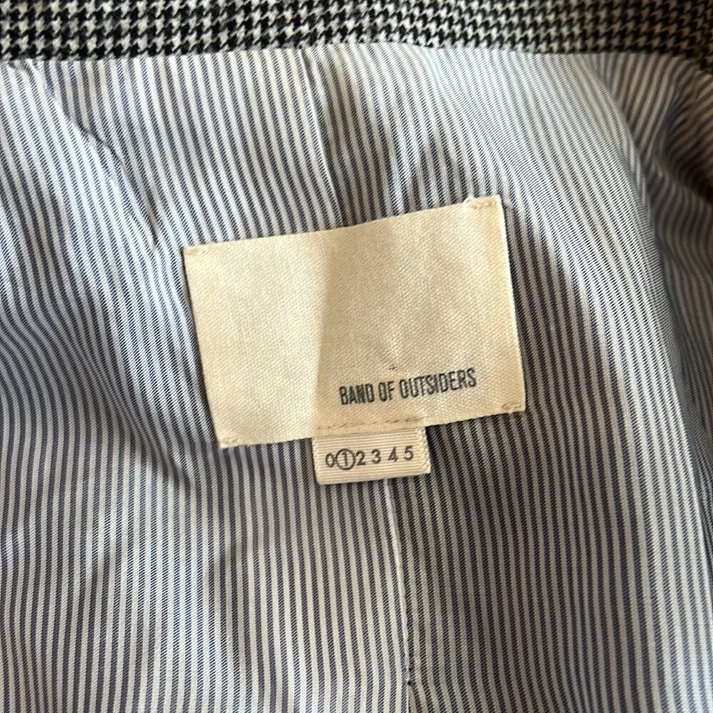 Band of Outsiders Houndstooth two button Blazer Black - Image 6