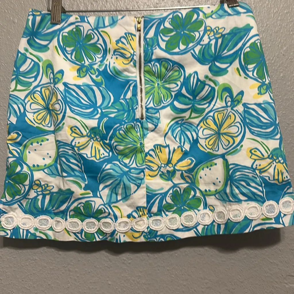 Lilly Pulitzer Marigold Skort Skirt Sweet and Sour Lemon Lime  Print Mini Skirt - Image 5