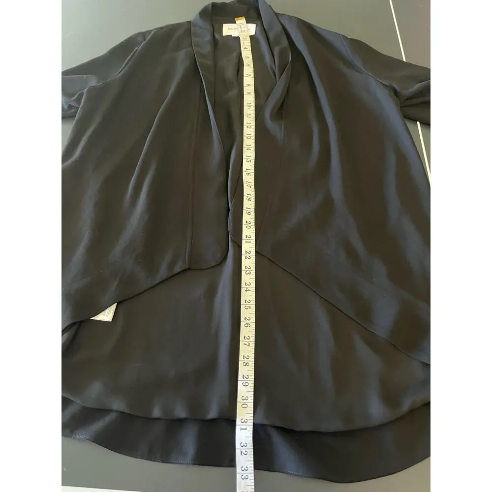BCBGeneration Women's Black Open Front Blazer Size S 3/4 Sleeve Lightweight - Image 7