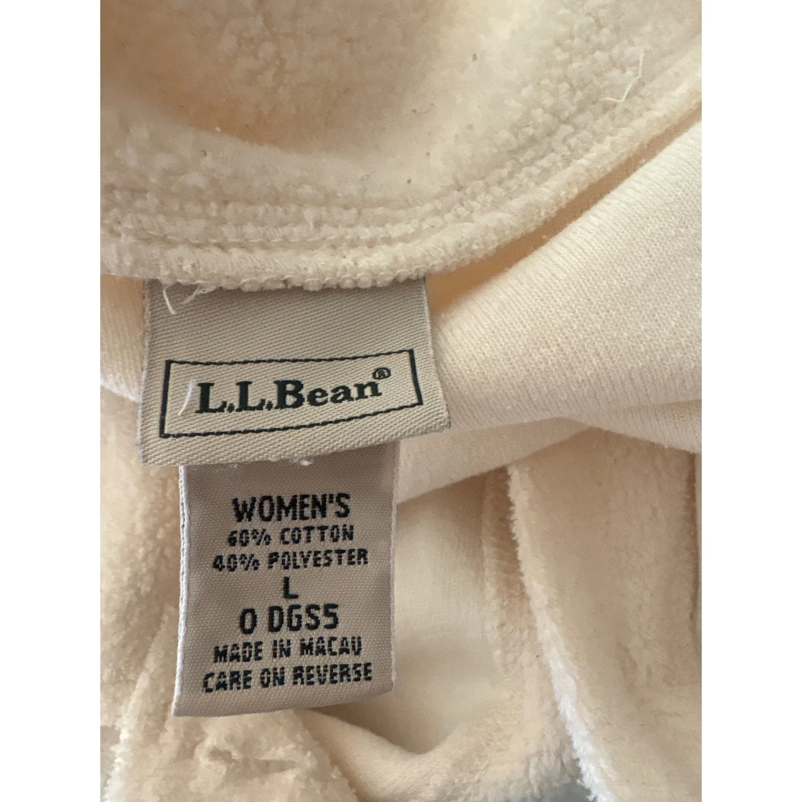 L.L.‎ Bean Shirt Jacket Womens Button Down Cream Oversized Cozy Comfy - Image 5