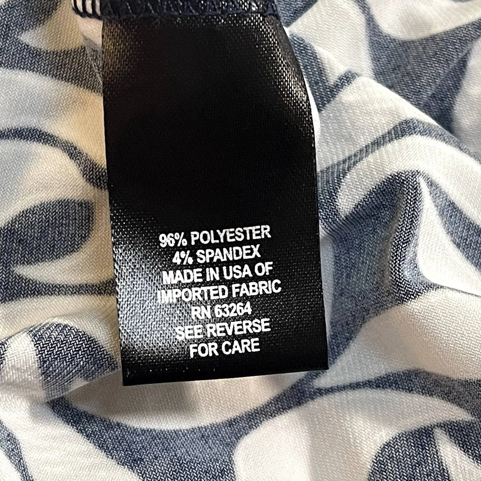 Roz & Ali | Textured Rose Print White & Navy Open Front Jacket | Large - Image 5