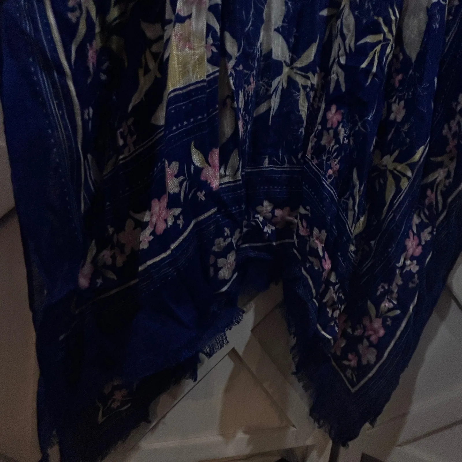American Eagle Outfitters Blue Floral Butterfly Kimono Cardigan Duster O S - Image 4