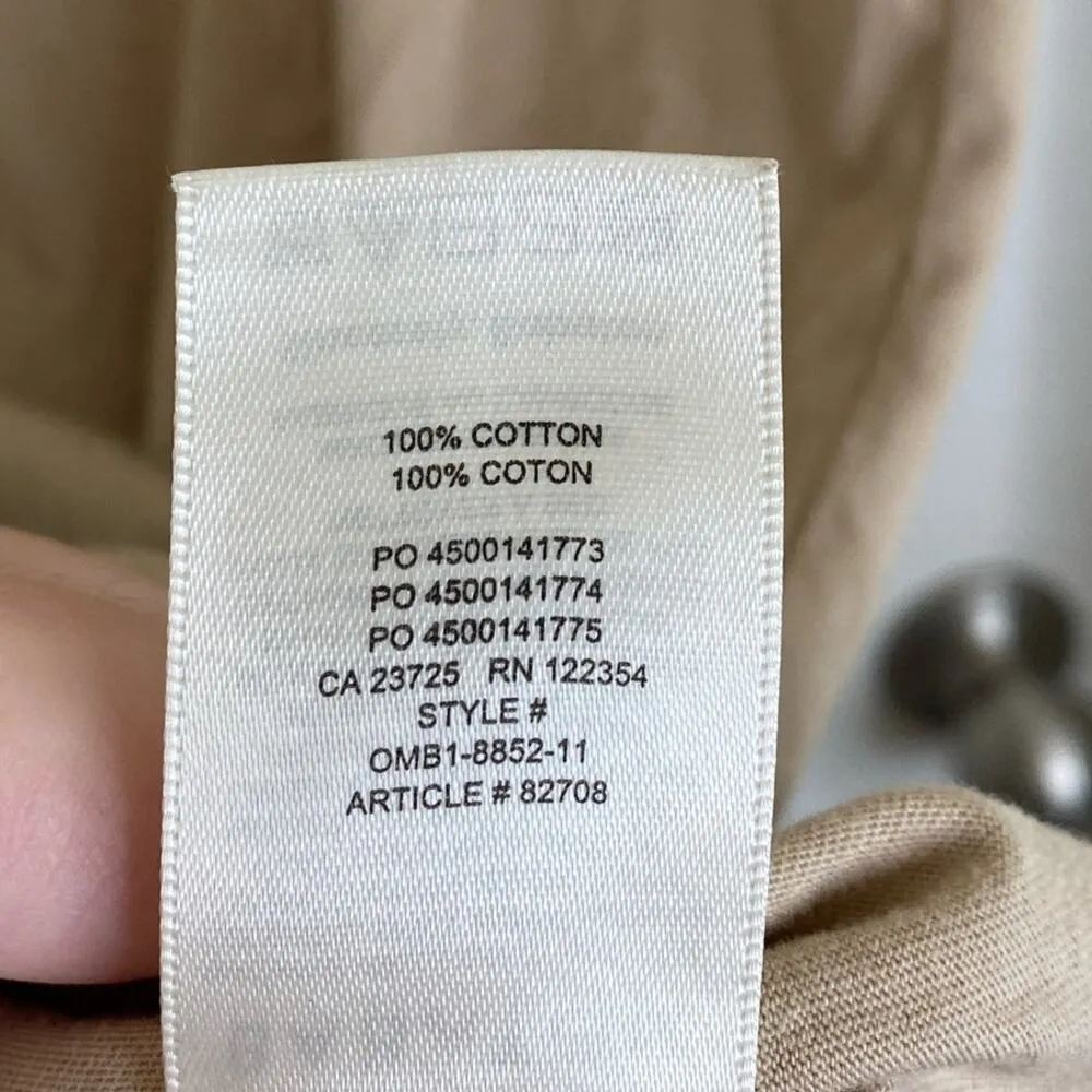 ARITZIA Babaton Shoulder Pad Cotton Mini Dress Olive Beige Size Small Minimalist - Image 8