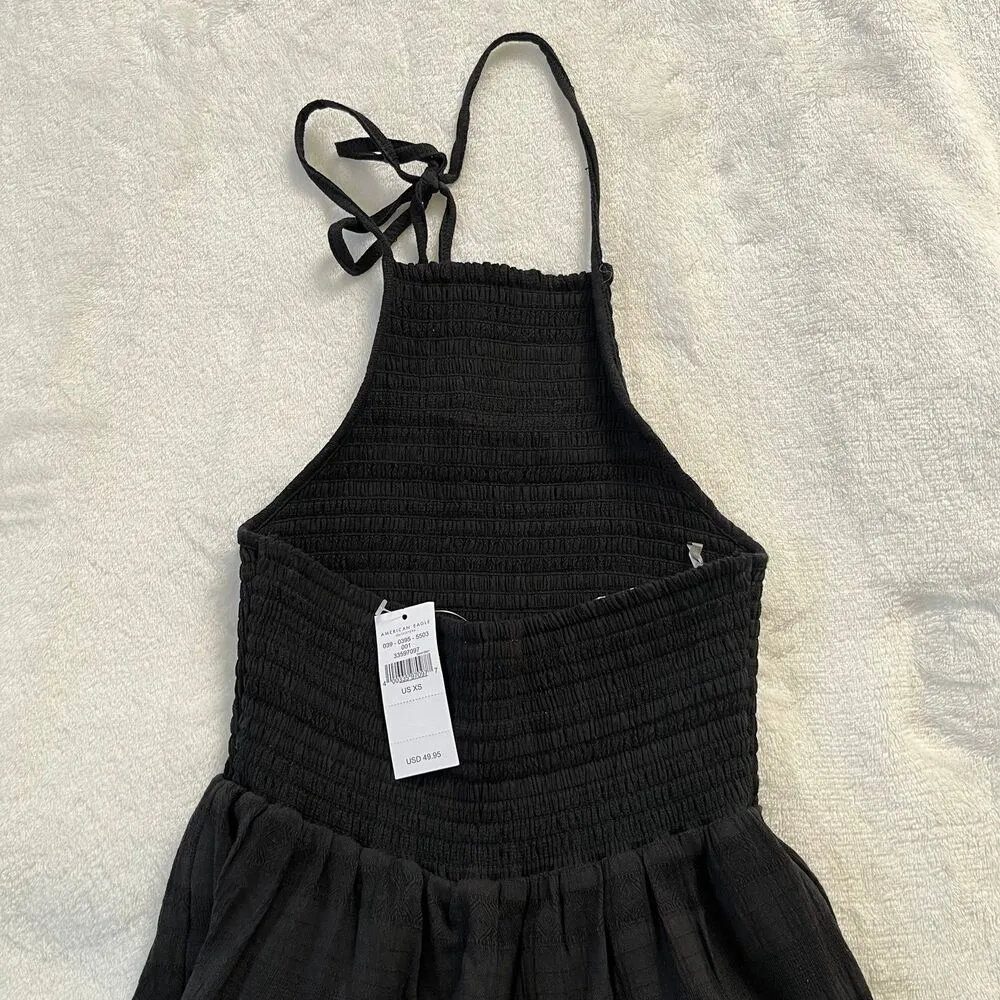 Nwt american eagle black halter dress Size XS - Image 7
