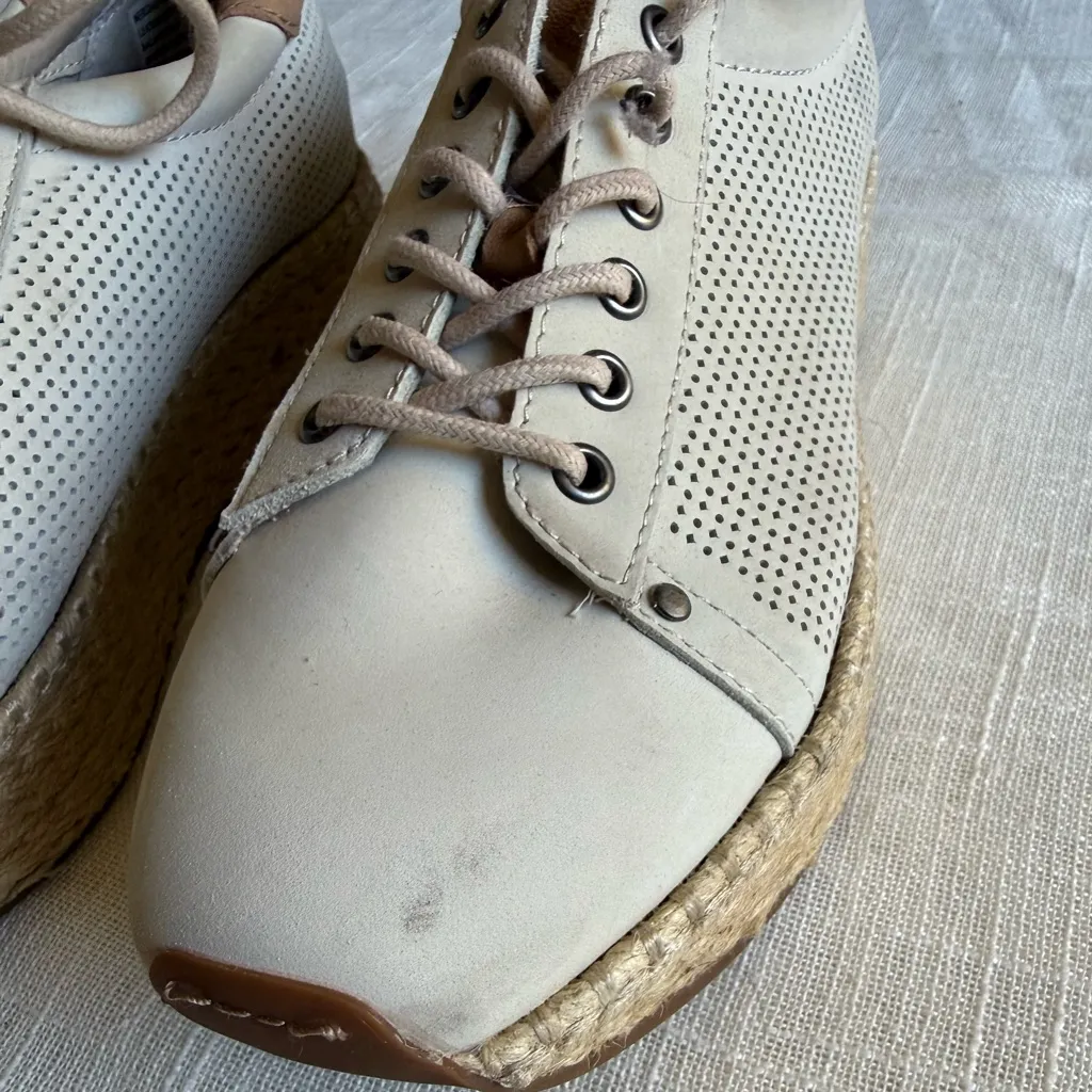 OTBT Cream and Tan Platform Sneakers-size 8M - Image 8