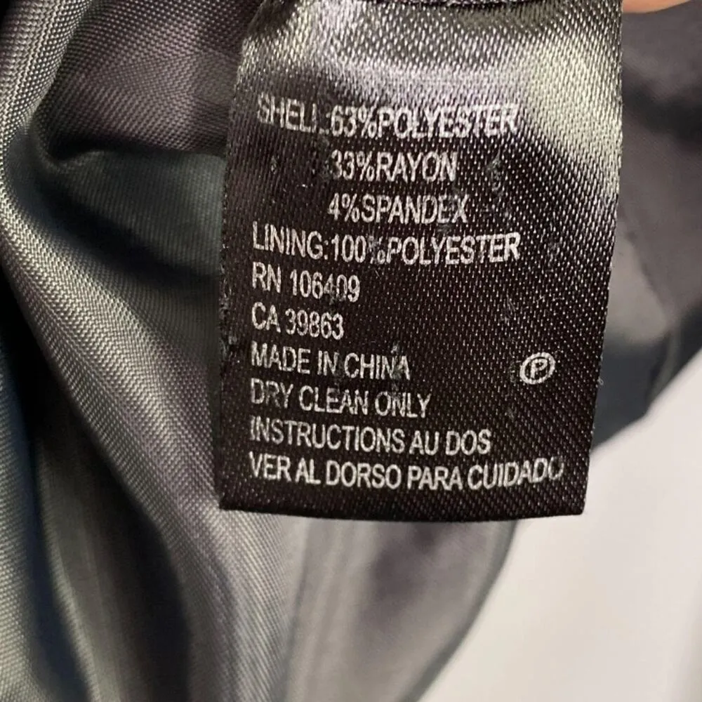 Tahari ASL Grey One-Button Long Sleeve Blazer Jacket Women's Size 12 - Image 7