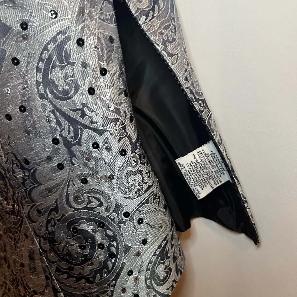 R&M Richards Metallic Paisley 2 Piece Halter With Jacket Women’s Size 14 - Image 9