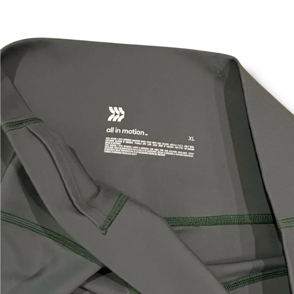 All in Motion Women's High-Rise Leggings Olive Green Green XL Pockets - Image 3