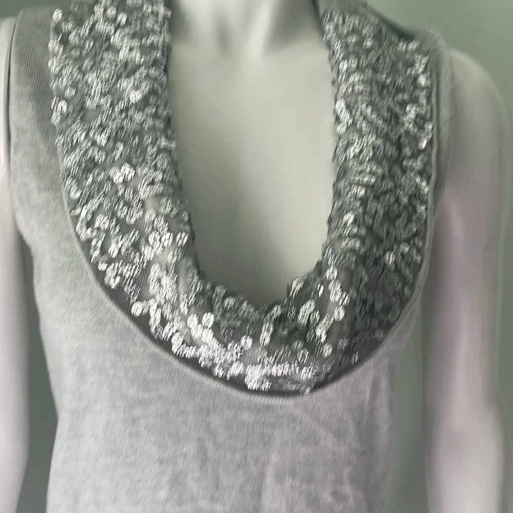 Magaschoni Moonlight Malange small sleeveless sparkle sweater dress tunic NEW - Image 2