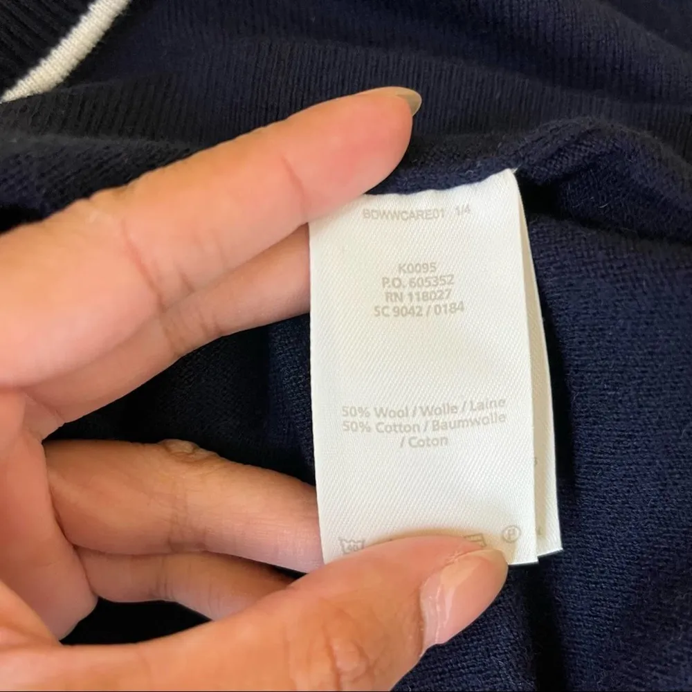Boden Navy Blue Bell Sleeve Sweater Size 16 - Image 9