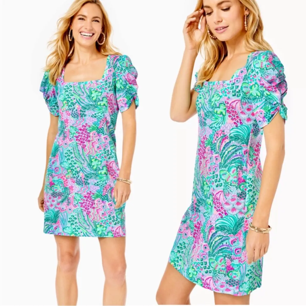 Lilly Pulitzer haydn short sleeve dress in banana split multi color‎ - Image 2