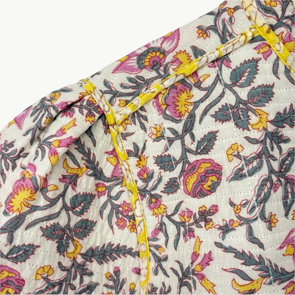 NWOT LLANI x Free People Sofi Reversible Floral Jacket | Small | Ivory/Coral - Image 6