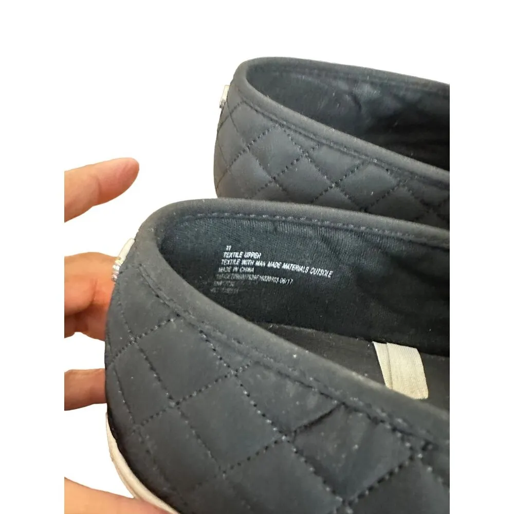 Mossimo Womens SZ 11 Puffer Quilted Slip on Shoes Black Sku 2679 - Image 6