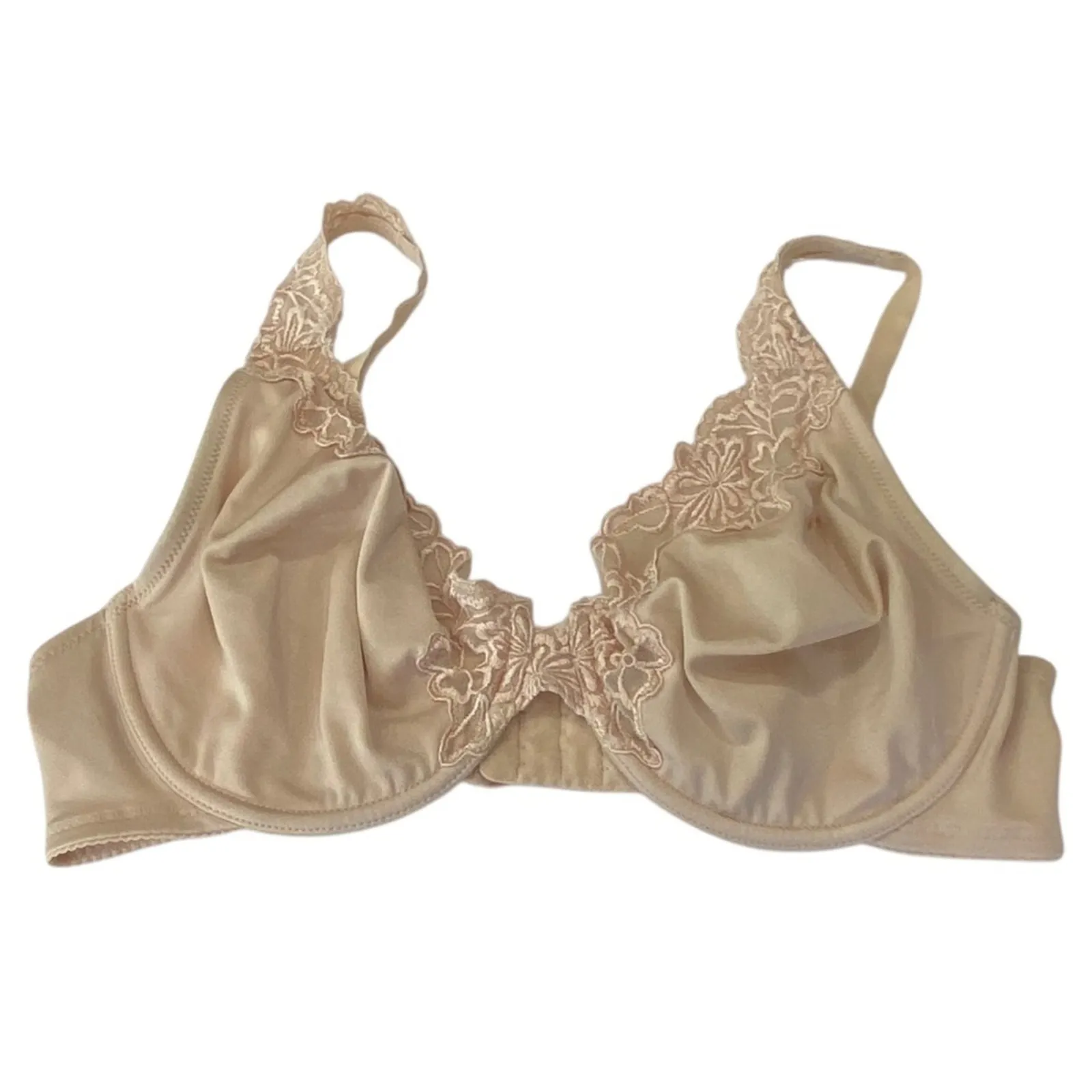 Natori Feathers Underwire ConCream Bra Embroidery Unlined Size 36 DD 36DD 36E - Image 7