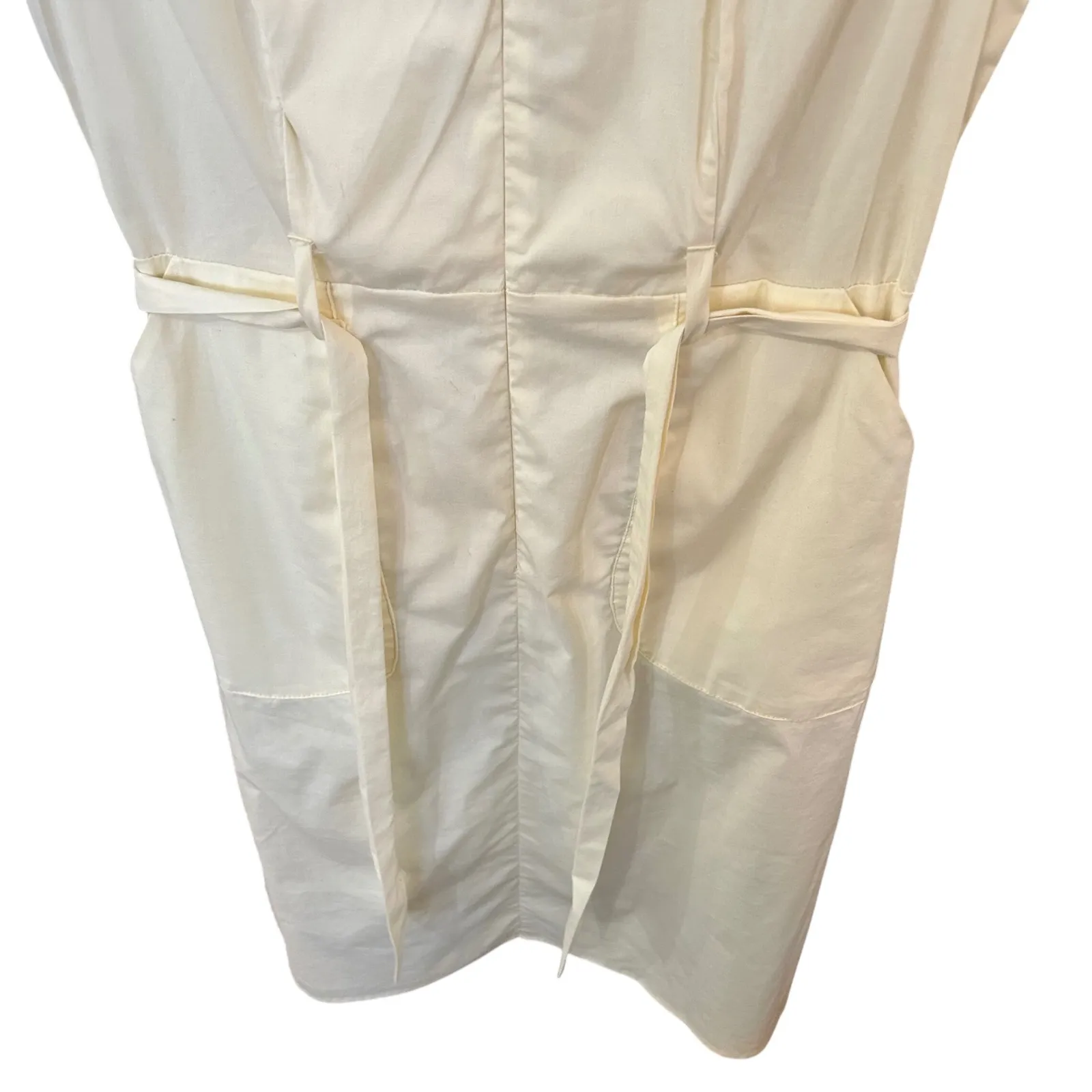 Mica Dress Belted Midi Shirt Dress Collared Sleeveless‎ Yellow Size 6 - Image 5