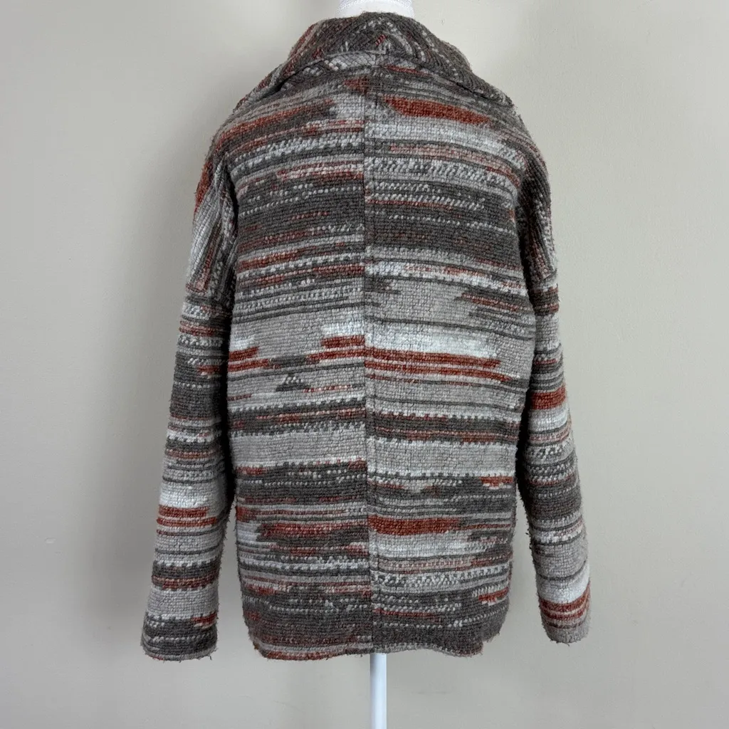 Prana Arria Wool Blend‎ Marble Chunky Knit Collared Jacket Size Small - Image 10