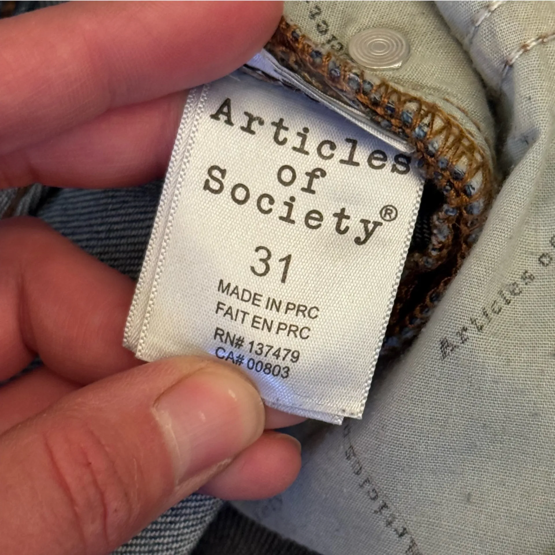 Articles of Society Women’s Mid-Rise Medium Wash Distressed Skinny Jeans Size 31 - Image 10