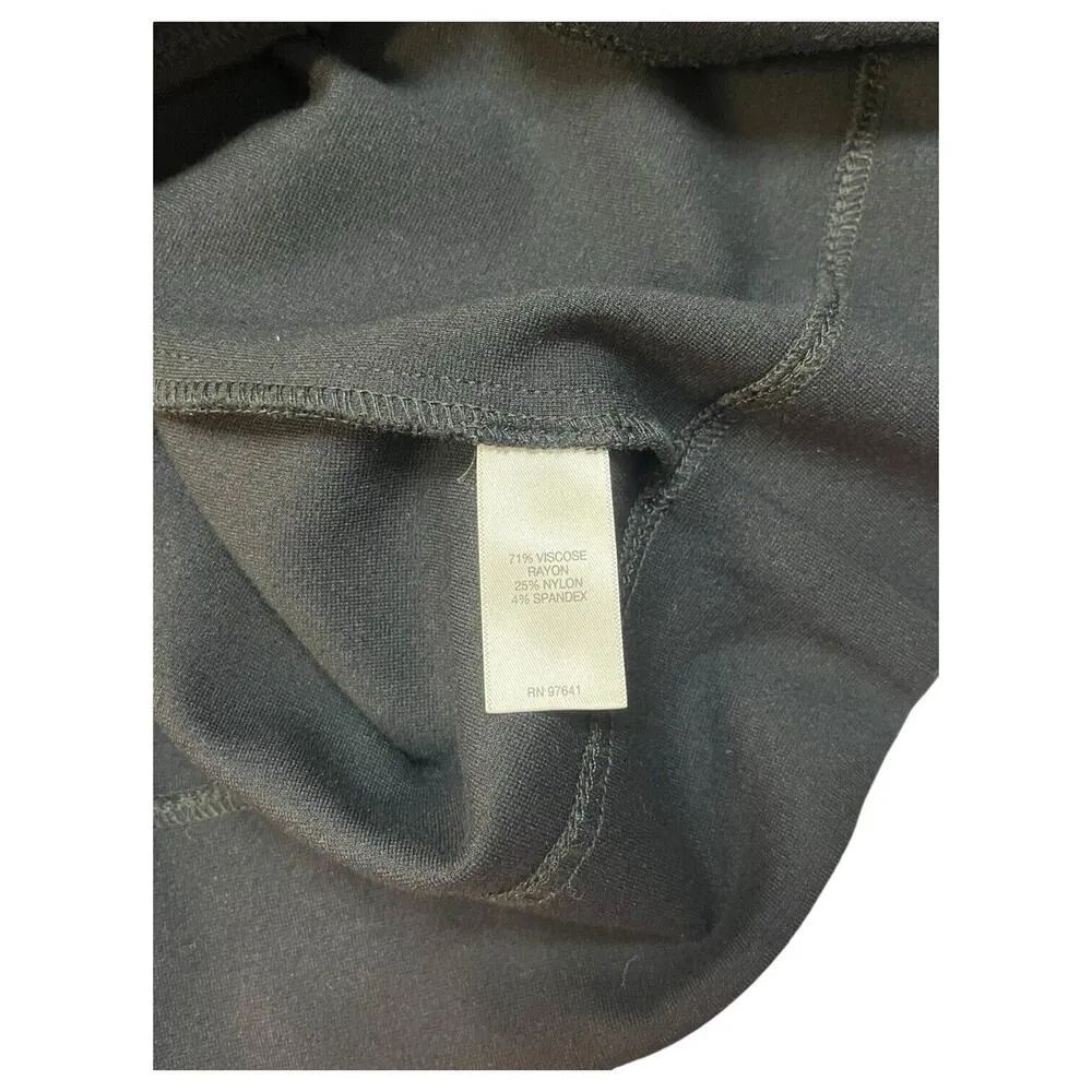 J Jill Dress Womens S Ponte Knit Round Neck Pockets Shift 3/4 Sleeves Black - Image 9