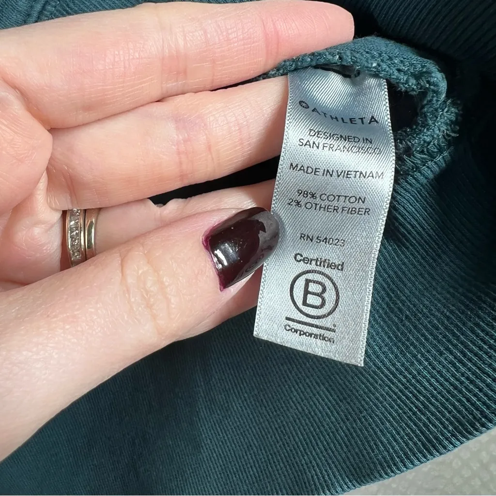 Athleta‎ Teal Blue Crewneck Sweatshirt - Image 4