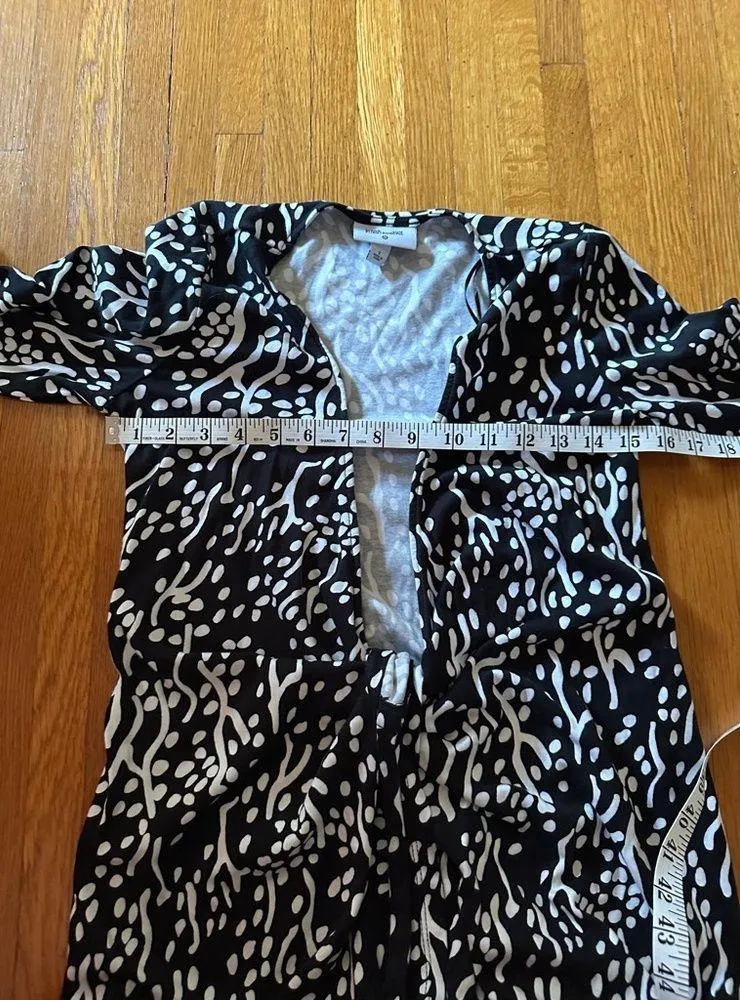 Diane Von Furstenberg for Target Long-Sleeve Midi Sea Spots Wrap Dress, S, NWOT - Image 4