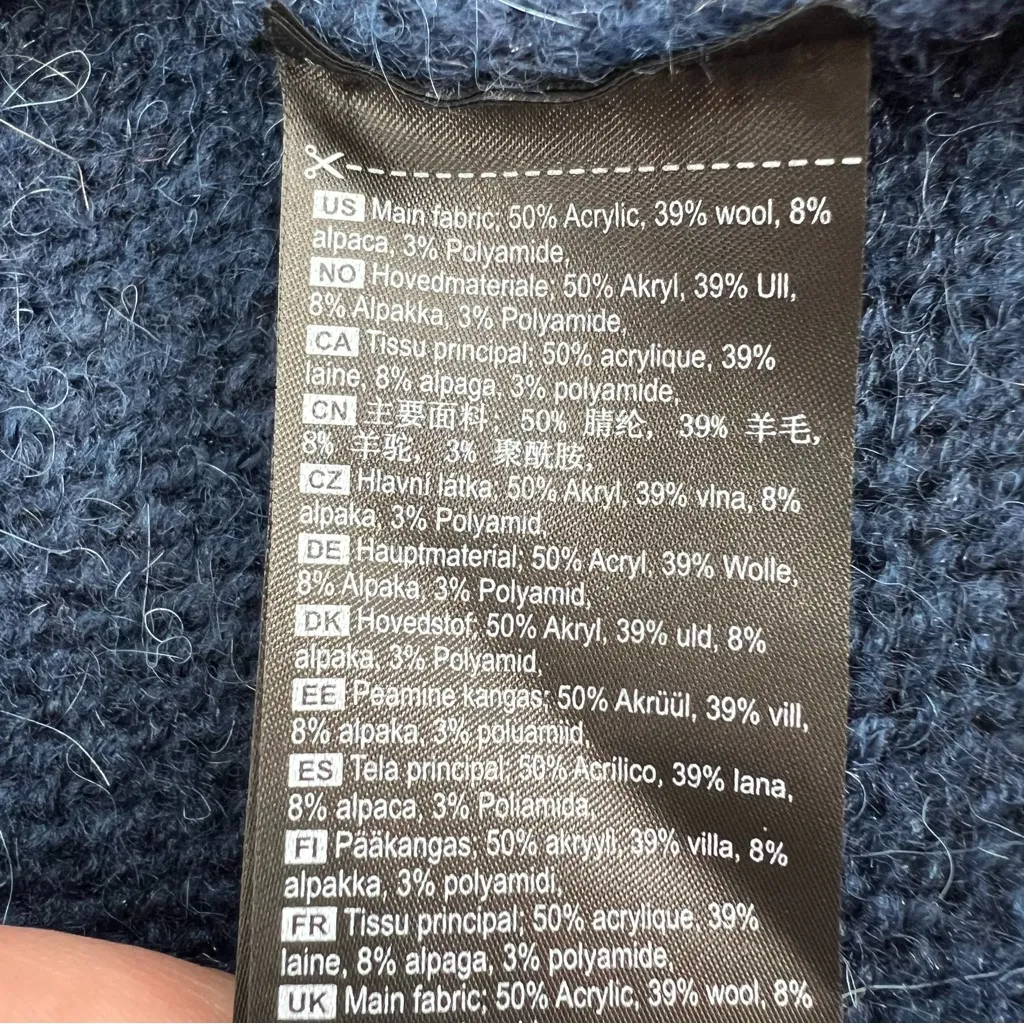 NWT Kari Traa Ringheim Knit Sweater Blue fair isle sz XS - Image 6