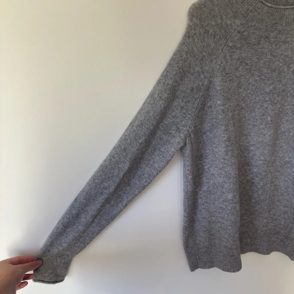 J. Crew Gray Rollneck Sweater Wool Alpaca Blend Mock Neck Quiet Luxury - Image 5