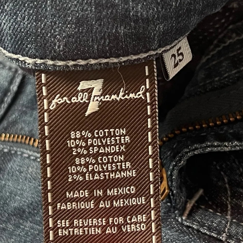 7 For All Mankind Gwenevere Skinny Jeans Medium Wash Low Rise Denim Size 25 - Image 6